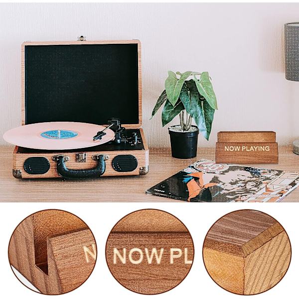 Nu Spelar Vinyl Record Stativ Vinyl Record Hållare Display Trä R