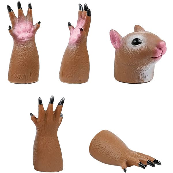 Handi Squirrel Finger Toys Hånddukke Nyhed Dyr Tiny Handy Doll Props