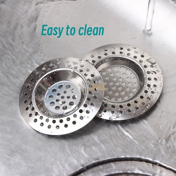 Sett med 4 vaskefilter, rustfritt stål sil, 7 * 7cm kjøkkenvaskfilter, rustfritt stål vaskfilter, vaskefilter, anti-tette filter