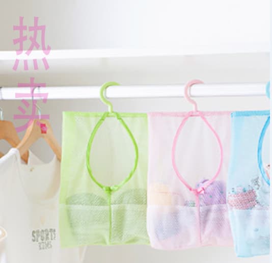 3 stk multifunksjonell oppbevaringspose, krokpose, nettingpose, 26*30cm