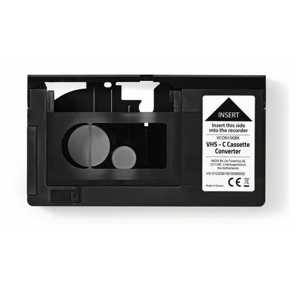 VHS-konverterkonvertering: VHS-C til VHS Plug and Play Sort