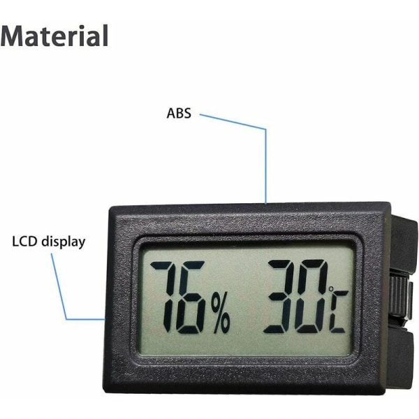 Mini digital LCD-termometer hygrometer temperatur fuktighetstestare (3 st)