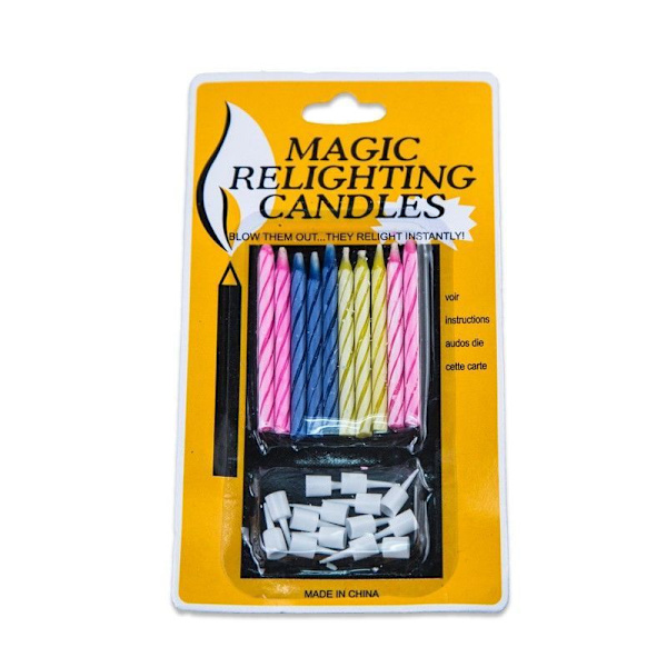 Lys - (10 pk) - Morsomme bursdagsfestdekorasjoner for kaker - Spøk