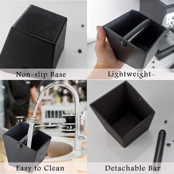 Kaffe Knock Box, Kaffegrundsbeholder Knock Box Kaffeboks Kaffegrundsbeholder Kaffegrundskande, Barista Kaffetilbehør Kaffegrund