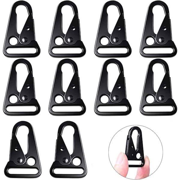 10 stk Hengende Belte Karabiner, Taktisk Hengende Karabiner, Taktisk Karabiner, for Fjellklatring, Camping, Fotturer, Jakt, Utendørsaktiviteter (B