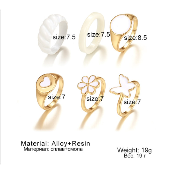 Kvinners jenter gull knoke ring sett, vintage stabelbar boho midtring sett