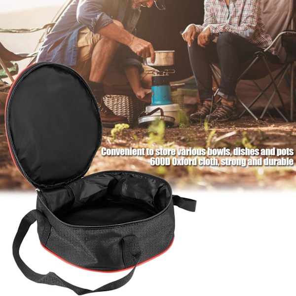 Opbevaringspose til Bordtøj, Camping Grill Transport Bordtøj Kapacitet Bestik Picnic Beholder Opbevaring Beskyt Tallerken Kop Slid Fest Polstret Opbevaring Rou