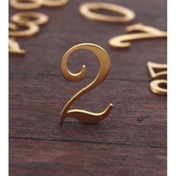 Messinghusnummer Elegant dørnummer 2 tommer (5 cm) Metall adresse nummer