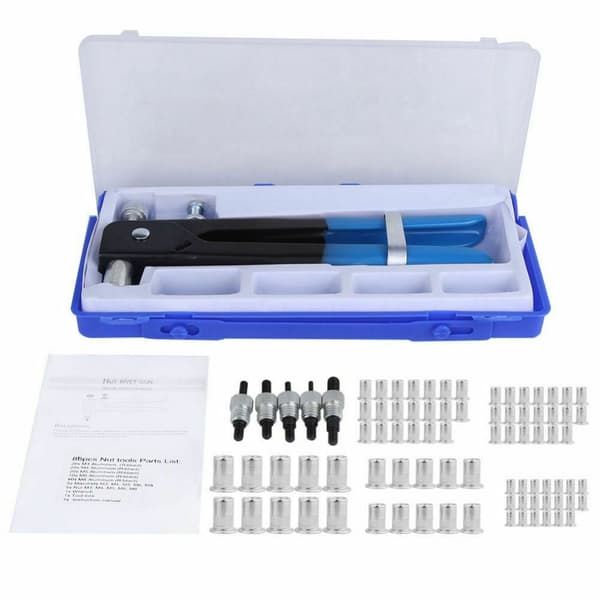 Med M3-m8 Blind Rivet Nut Thread Insert Manuell Rivet Gun Tool Wrench Kit