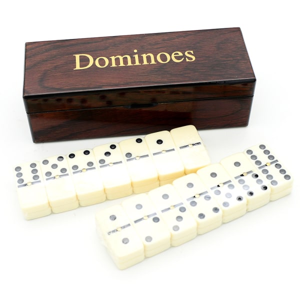 Domino i sten / Dominobrickor - Domino spel Varm vit