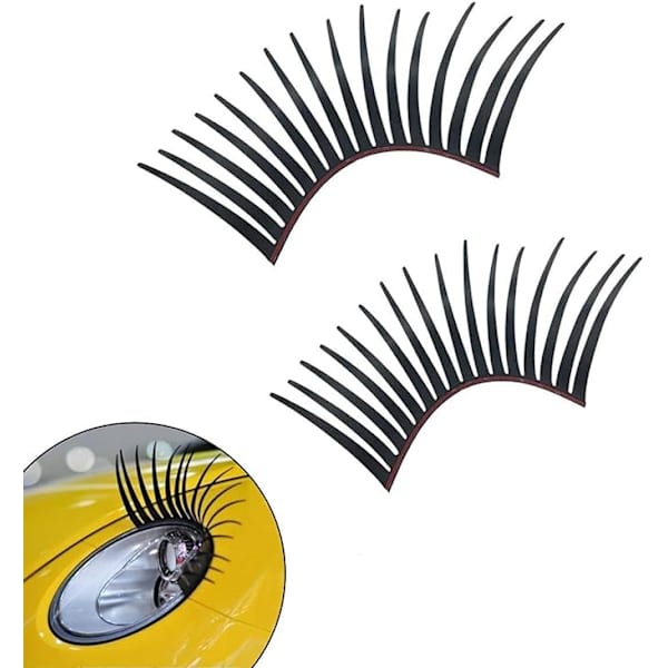 Auton koristeelliset ripset, 3D-universaalit, mustat (2 kpl)