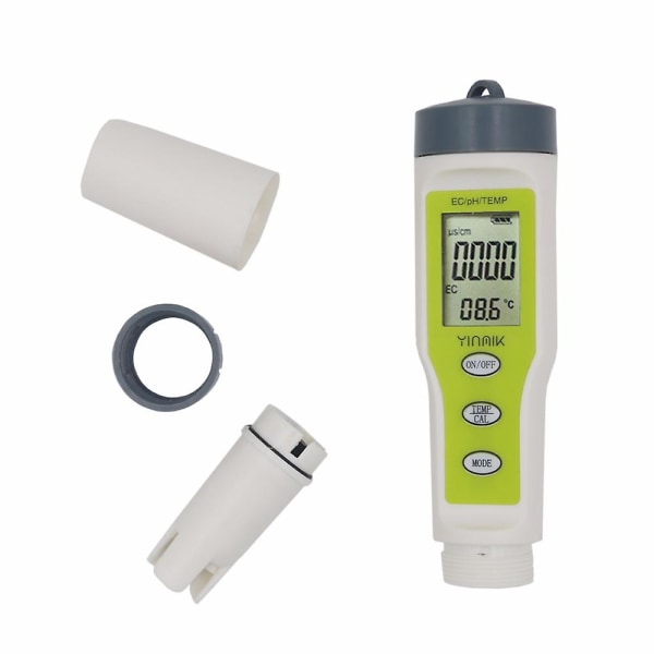 Digital pH-meter - Stor, Vandtæt Pen - Vandkvalitetstester - 4 i 1 med Automatisk Kalibreringsfunktion - 0-14 pH-område Tester Kit