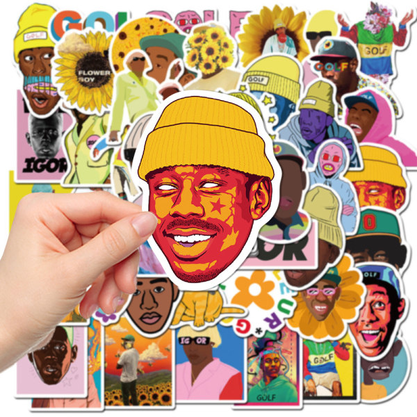 50 stk. Rapper Singer Stickers DIY Skateboard  Farve 50 stk.