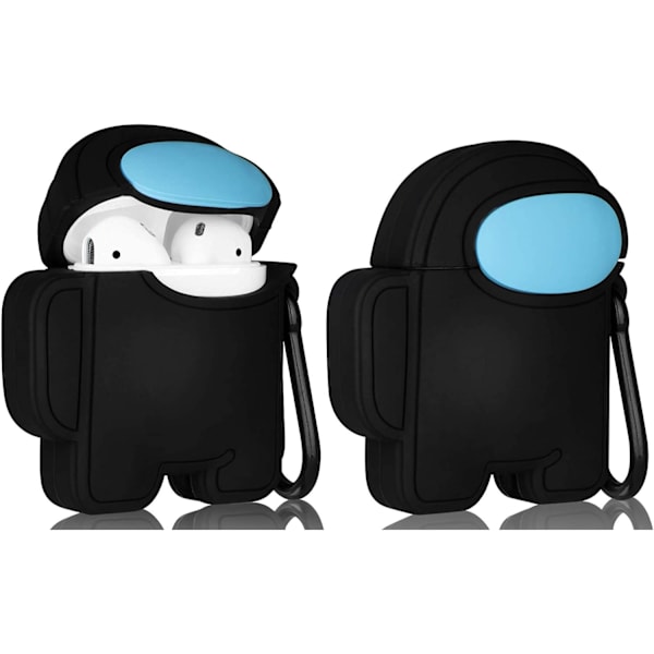 Among Us Airpod-kotelo, söpö Airpods 2 & 1 -kotelon suojus pitkällä lanyardin avaimenperällä
