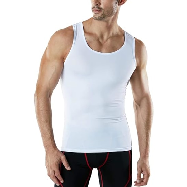 2-pack Cool Dry Compression Ärmlös linne för män, Sports Running Baske