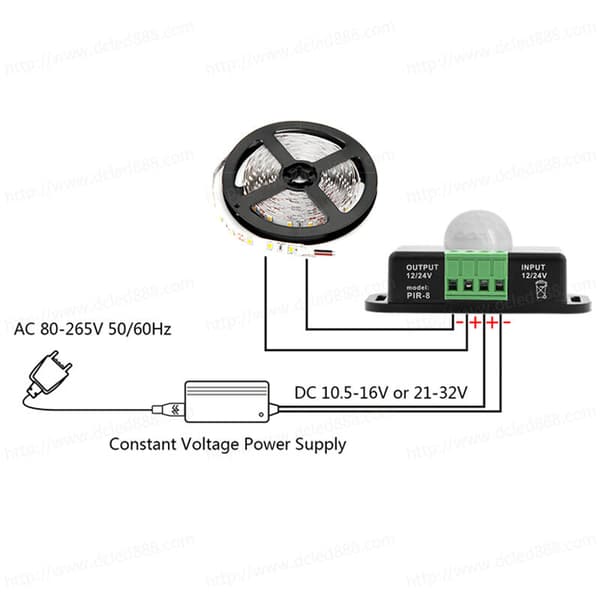 DC 12V LED Infrarød Bevægelsessensor Bevægelsessensor Bevægelsessensor Til LED-strimler/pære