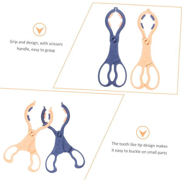 2 stk. aftagelig flaskeklemme baby feeder sutteklipsholder flaskeklemme silikone sutteklips