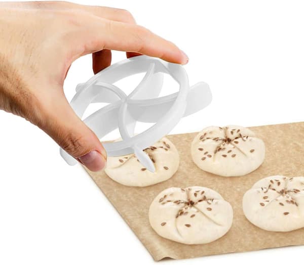 Brödstämpelset, 2 st Brödklippare Brödstämpel Brödpress (Vit)