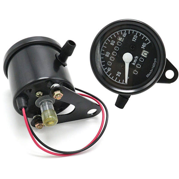 Universal 12V Motorcykel Speedometer 0-140KM/h Retro Odometer Modifikation