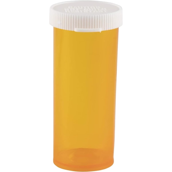 10 pakkaus tyhjiä pilleripulloja korkilla reseptilääkkeitä varten, 8-Dram Pl