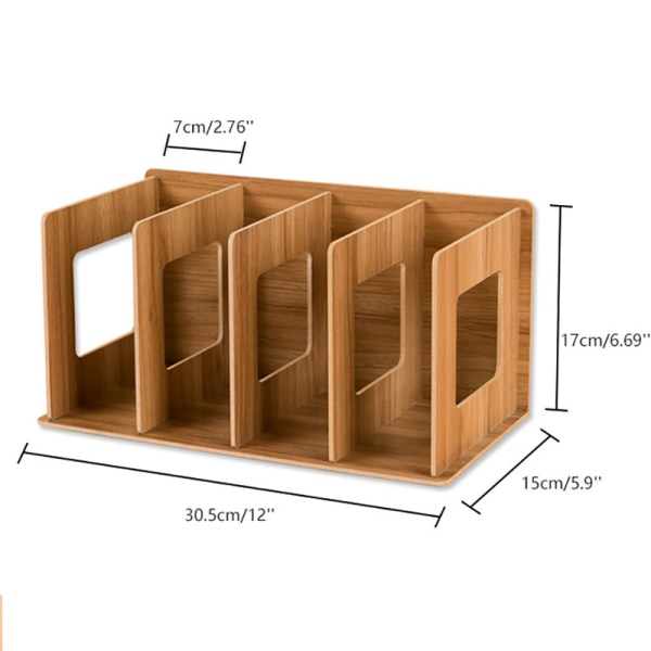Fjernet træ skrivebordsarrangør, magasinfil, arkivsamler