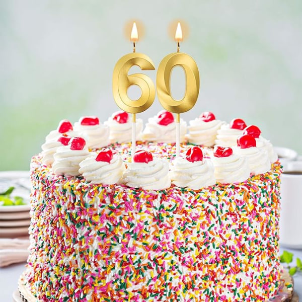 60-års ljus tårta nummer ljus Grattis på födelsedagen tårta dekoration Birt  e105 | Fyndiq