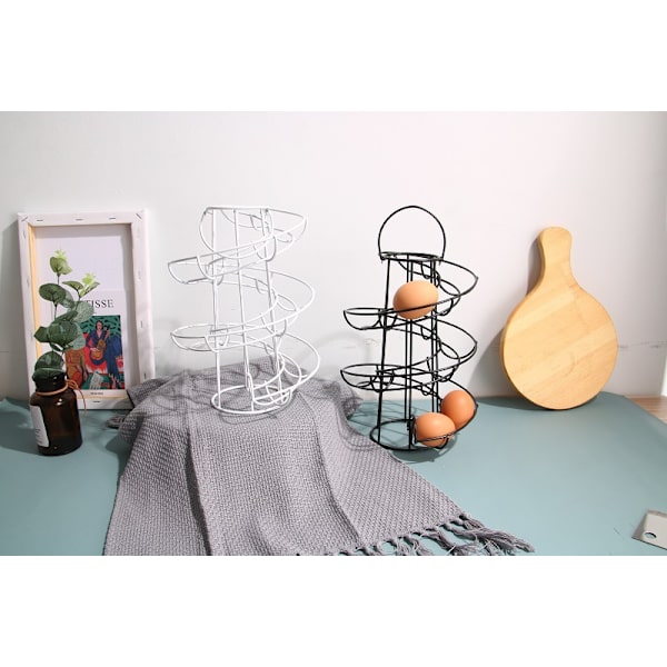 Egg Skelter 360 graders roterende spiraldesign dispenser egg holder stativ Ra