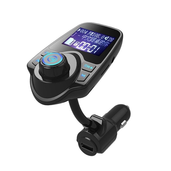 Bil Bluetooth Fm Sender Radio Adapter Bilsett W 1,44 Tommers Display Supp