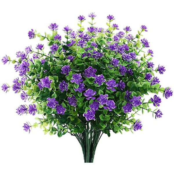 Konstgjorda blommor 4 st konstgjorda blommor eukalyptusbukett grönska växter