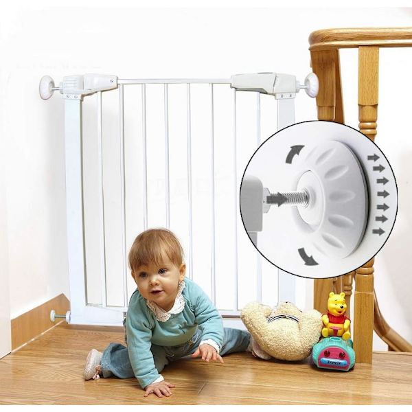 4 stk veggbeskyttere, veggbeskyttere babysikkerhetsbuffere for trapper dører babyport, trykk beskytter veggen, ikke behov for å bore