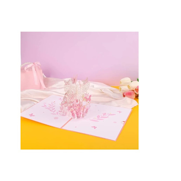 3D Pop Up Sommerfugleblomst Julekort