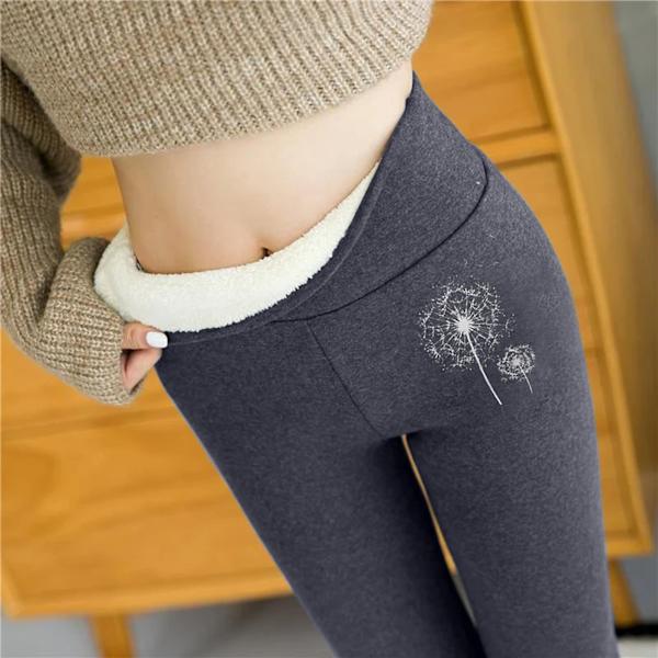 Løvetann Leggings Dame Høst Vinter Tykke Yoga Bukser, 1 stk, XXL
