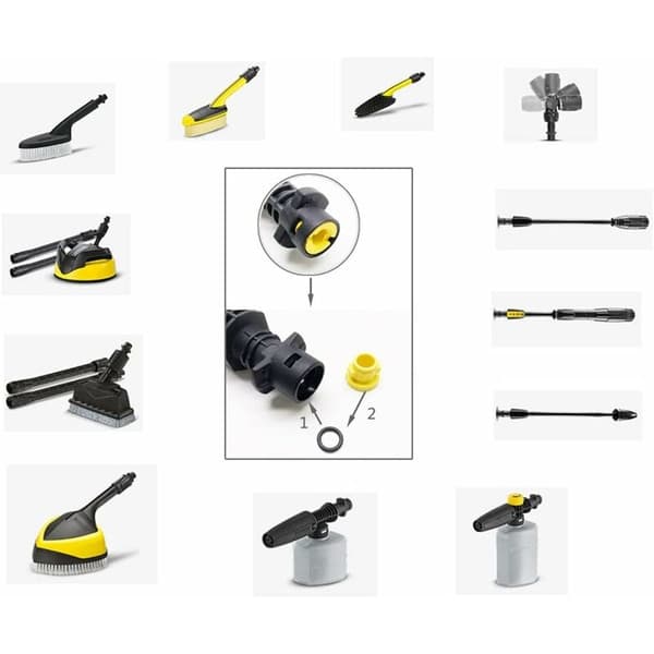 Ersättning O-ring kit tillbehör för högtryckstvättar, luftmunstycke och O-ring