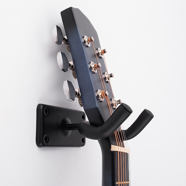 Gitarrväggfäste, Svart Gitarrväggkrok Metallhållare kompatibel Gitarr Banjo Ukulele