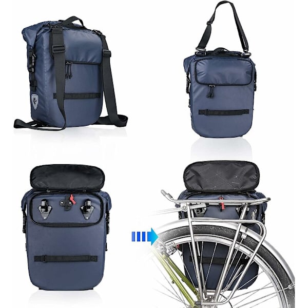 Cykel Bagagebærer Bag, 3 i 1 Stor Kapacitet Cykel Bagagebærer Taske, Vandtæt Bagagebærer Taske, til Cykel/Motorcykel longziming