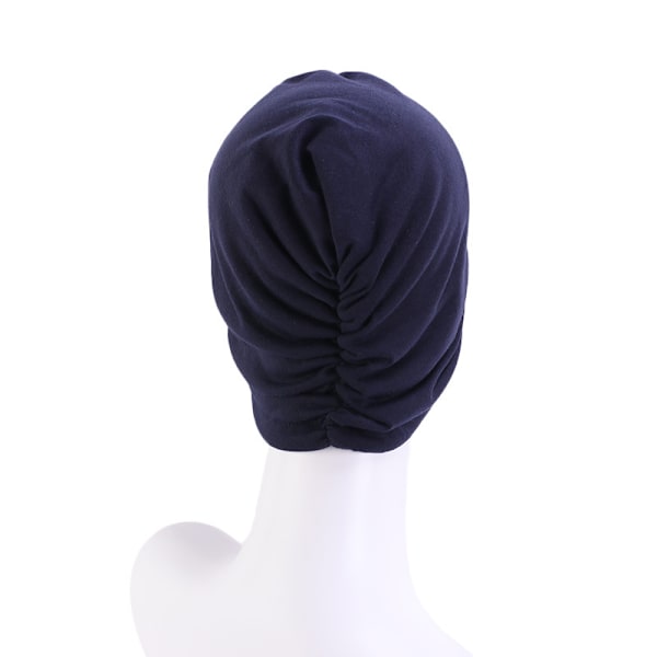 Satin Turban - Søvnhat One-Size, Marineblå