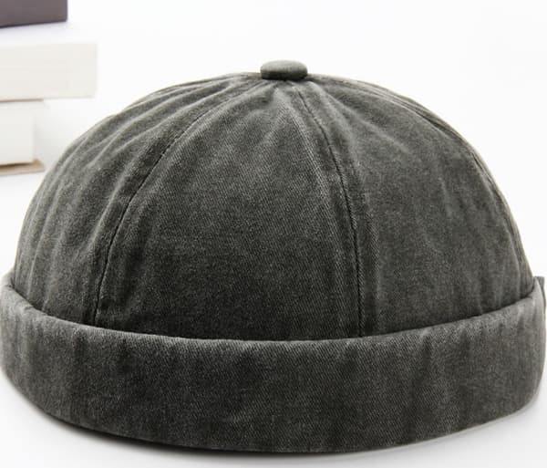 Retro vasket hat militærgrøn