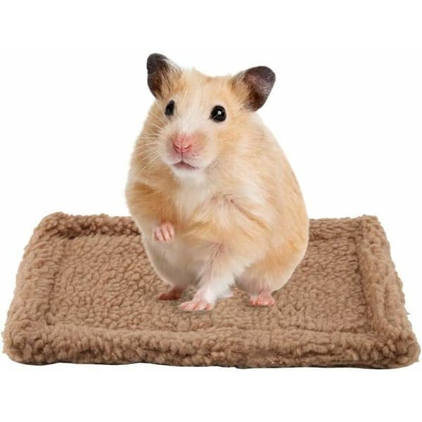 Liten marsvin hamster säng hus rektangulär plysch varm matta sovkudde