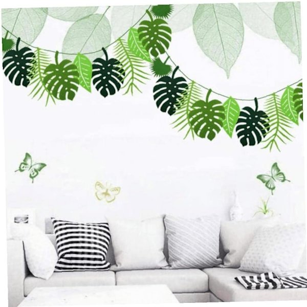 Tropisk blad banner Hawaii Luau fest blade guirlande sommer strand tema vi