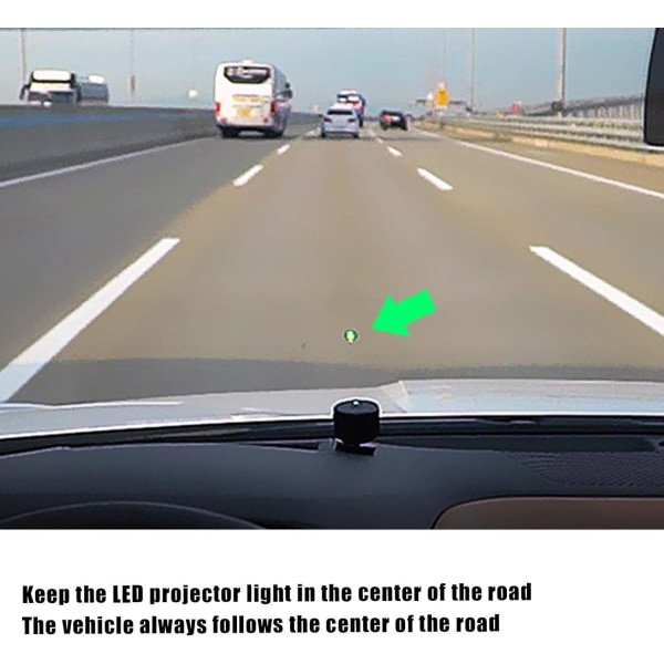 LED-assistent til vognbaneassistent, sikkerhedsassistent til bilkørsel, genopladelig LED-ekstralys, sikkerhedsadvarsel