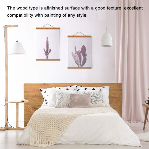 Magnetisk bilderamme i tre, naturtre, plakatstativ, DIY-bilde, plakat