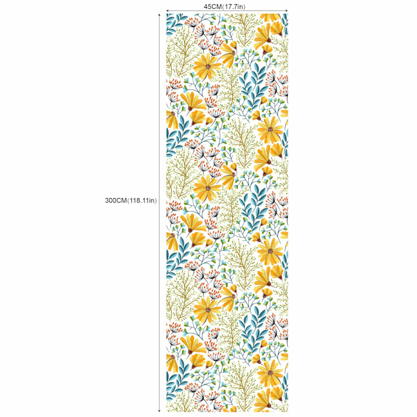 Tropisk djungel självhäftande tapet 45CM X 300CM Väggdekoration Självhäftande möbelvinyl tapet Djungelgrön Barnrum Vuxen självhäftande F
