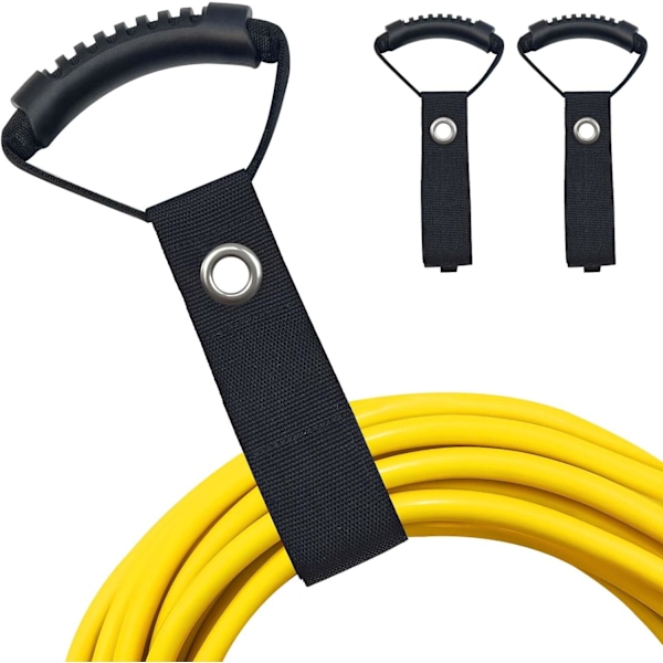 Extended Cable Organizer (2 pcs), Cable Tidy Strap, Hook and Loop Fastener with Handles for Workshop Cables, Garage Cables, Basement Cables, Garden P