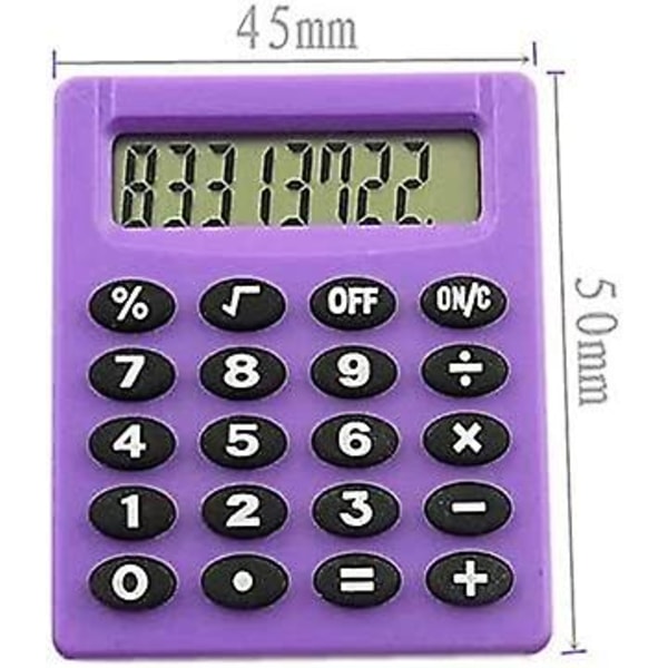 Lommeregner, 5 stk. 8-sifret elektronisk minilomme kalkulator for matte