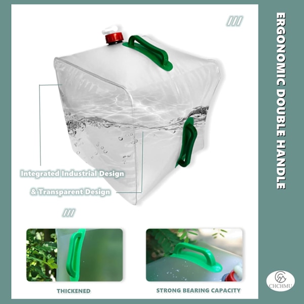 Hopfällbar vattenbehållare hopfällbar vattenförvaringsväska med tappkran, 20 L Fo
