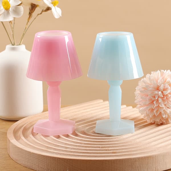 Set med 2 stk. Mini LED-skrivebordslampe, liten lampe til bursdagsbryllup Hallowe