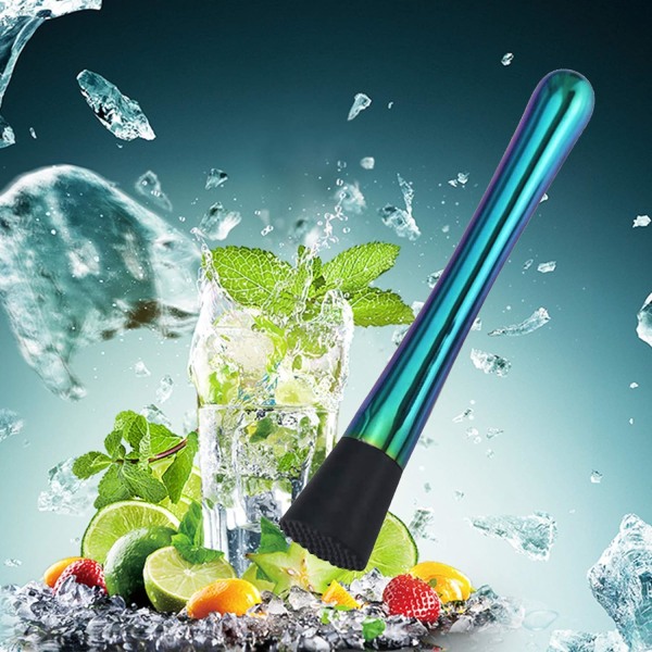 Cocktail Muddler Blanding Hammer Med Holdbar Og Trygg Rillet Plast Hoved,