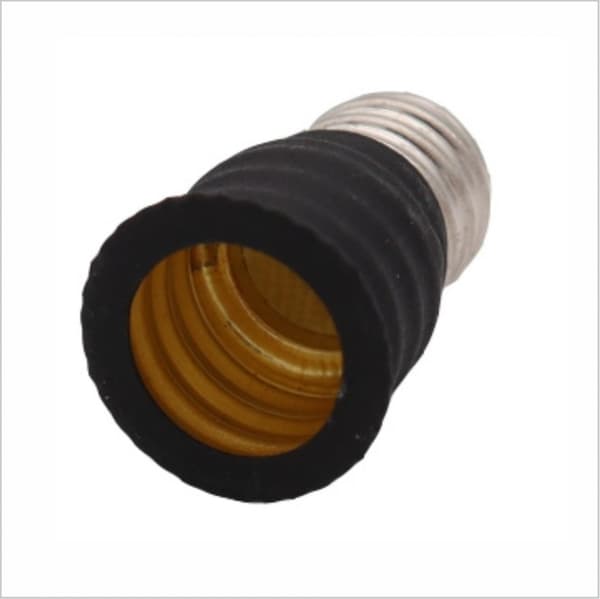 E12 til E14 Lampefod Adapter Konverter, Lampefod Adapter kompatibel med Glødelamper, LED, Halogen Energibesparende Lamper (10 stk, Sort)