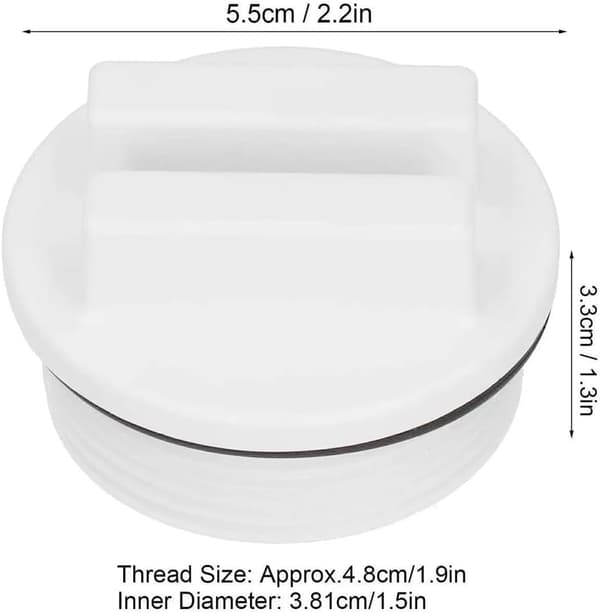 Skimmer tilbehør Kort vinterhætte med O-ring 1,5'' Hvid