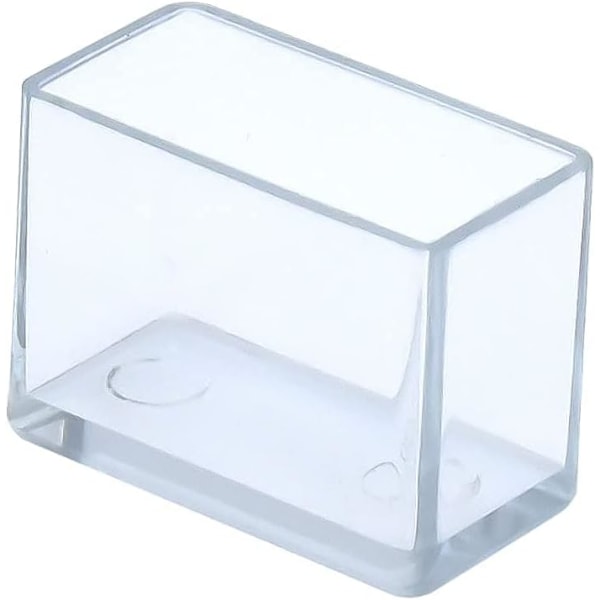 12-pack rektangulära stolsbensöverdrag i PVC, 20 x 30 mm, 2,0 x 3,0 cm, transparenta